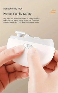 Electric Nail Clipper with child safety lock for secure, effortless nail trimming