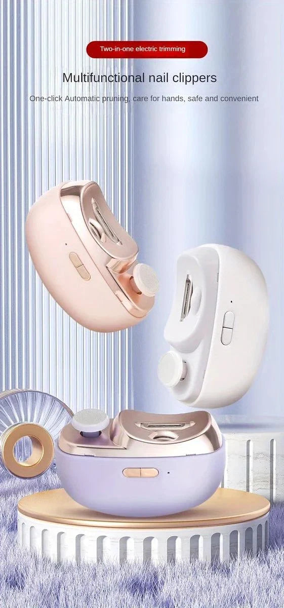 Multifunctional electric nail clippers with safe automatic trimming and ergonomic design for all ages